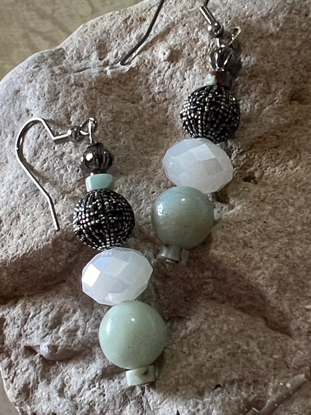 Antique Meets Semi Precious Earrings.